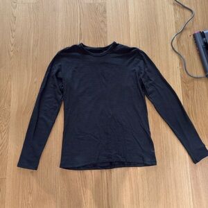 Rag & Bone Men’s Navy Solid Classic Jersey Crew-Neck Long Sleeve T-Shirt